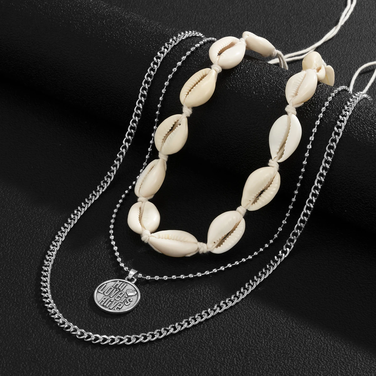 PuRui Punk Sea Shell Choker Necklace for Women/Men Hip Hop Letter Coin Pendant Necklace Set 2021 Fashion Jewelry for Neck Collar
PuRui Punk Sea Shell Choker Necklace for Women/Men Hip Hop Letter Coin Pendant Necklace Set 2021 Fashion Jewelry for Neck Collar
