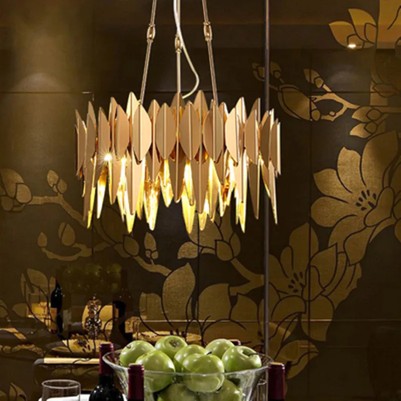 Luxury Plate Gold Leaf Shape Metal Lustre Circle Led Pendant Lights Adjustable Rod Hanging Lamp Living Room Lighting Fixtures
Luxury Plate Gold Leaf Shape Metal Lustre Circle Led Pendant Lights Adjustable Rod Hanging Lamp Living Room Lighting Fixtures