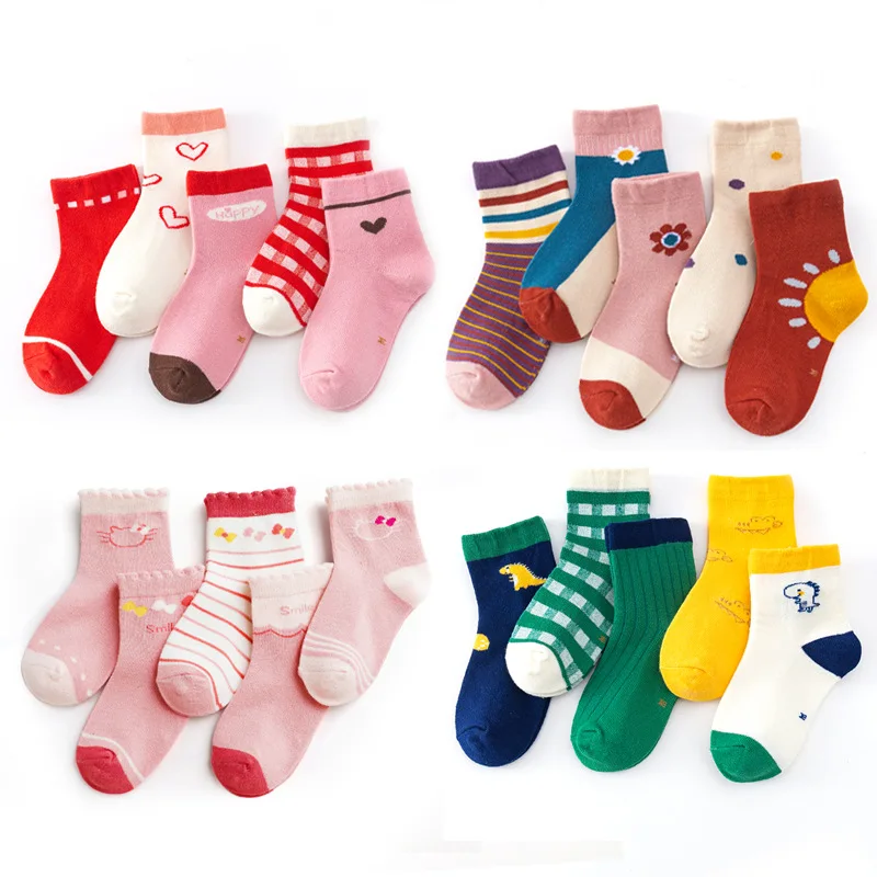 5 Pairs Children's Socks Kids School Autumn Winter Cute Colorful Animal Cotton Striped Sports Pink Mesh Breathable Socks 1-12 Y
5 Pairs Children's Socks Kids School Autumn Winter Cute Colorful Animal Cotton Striped Sports Pink Mesh Breathable Socks 1-12 Y
