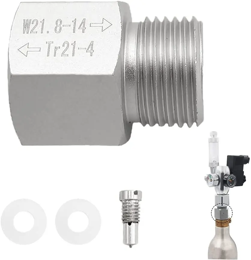 Cylinder Adapter Zinc Alloy Beer Barrel Regulator W21.8 To TR21.4 CO2 Tank Accessories Homebrew Beer Keg Mini Regulator
Cylinder Adapter Zinc Alloy Beer Barrel Regulator W21.8 To TR21.4 CO2 Tank Accessories Homebrew Beer Keg Mini Regulator