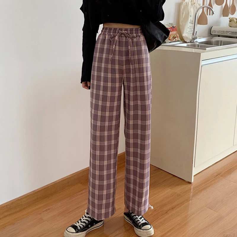 Womens Chic Vintage Plaid Pants Checked Trousers 2021 Streetwear Woman Harem Pants Autumn Ladies Causal Pants Plus Size
Womens Chic Vintage Plaid Pants Checked Trousers 2021 Streetwear Woman Harem Pants Autumn Ladies Causal Pants Plus Size