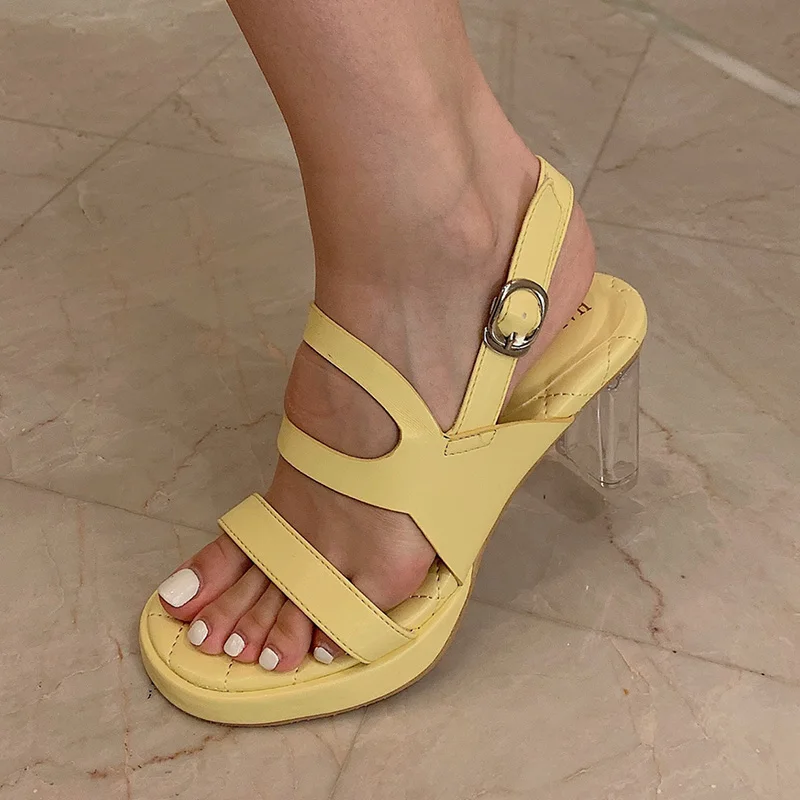 2021 Women Gladiator Sandals Shoes Ladies Summer Transparent Square Heel Slides Fashion Female Casual High Heels Sandals Shoes
2021 Women Gladiator Sandals Shoes Ladies Summer Transparent Square Heel Slides Fashion Female Casual High Heels Sandals Shoes