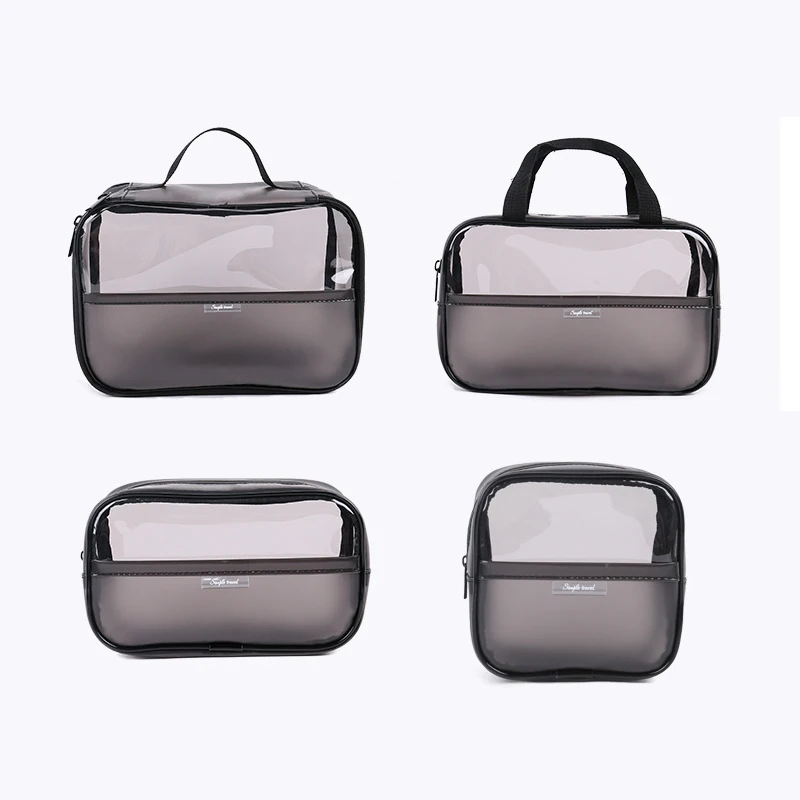 Portable PVC Cosmetic Bag New Transparent Stitching Multifunctional Travel Waterproof Wash Storage Bag Four-piece 
Portable PVC Cosmetic Bag New Transparent Stitching Multifunctional Travel Waterproof Wash Storage Bag Four-piece