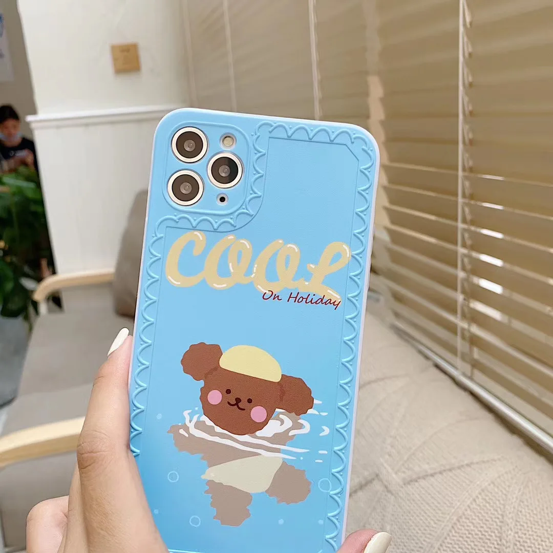 INS Korea cute blue playground swimming bear phone case for iPhone 11 pro MAX Xs MAX Xr X 7 8plus soft back cover
INS Korea cute blue playground swimming bear phone case for iPhone 11 pro MAX Xs MAX Xr X 7 8plus soft back cover