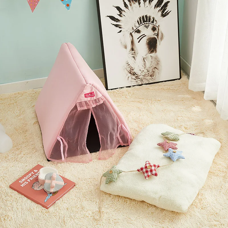 Small to Medium Tent (A-Frame) Dog Bed for Dogs & Cats - Stylish, Soft, Cozy Dog House w/Thick Plush Pad, Durable Fabric
Small to Medium Tent (A-Frame) Dog Bed for Dogs & Cats - Stylish, Soft, Cozy Dog House w/Thick Plush Pad, Durable Fabric