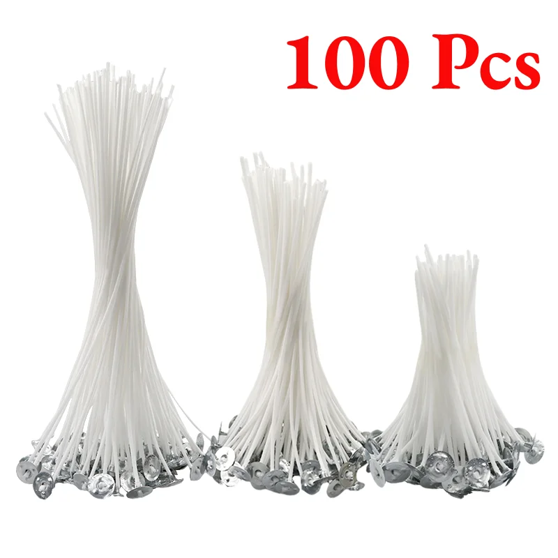 100Pcs Cotton Candle Wicks Smokeless Wax Pure Cotton Core DIY Candle Making Pre-waxed Wicks Party Supplies 7/9/15/20cm
100Pcs Cotton Candle Wicks Smokeless Wax Pure Cotton Core DIY Candle Making Pre-waxed Wicks Party Supplies 7/9/15/20cm