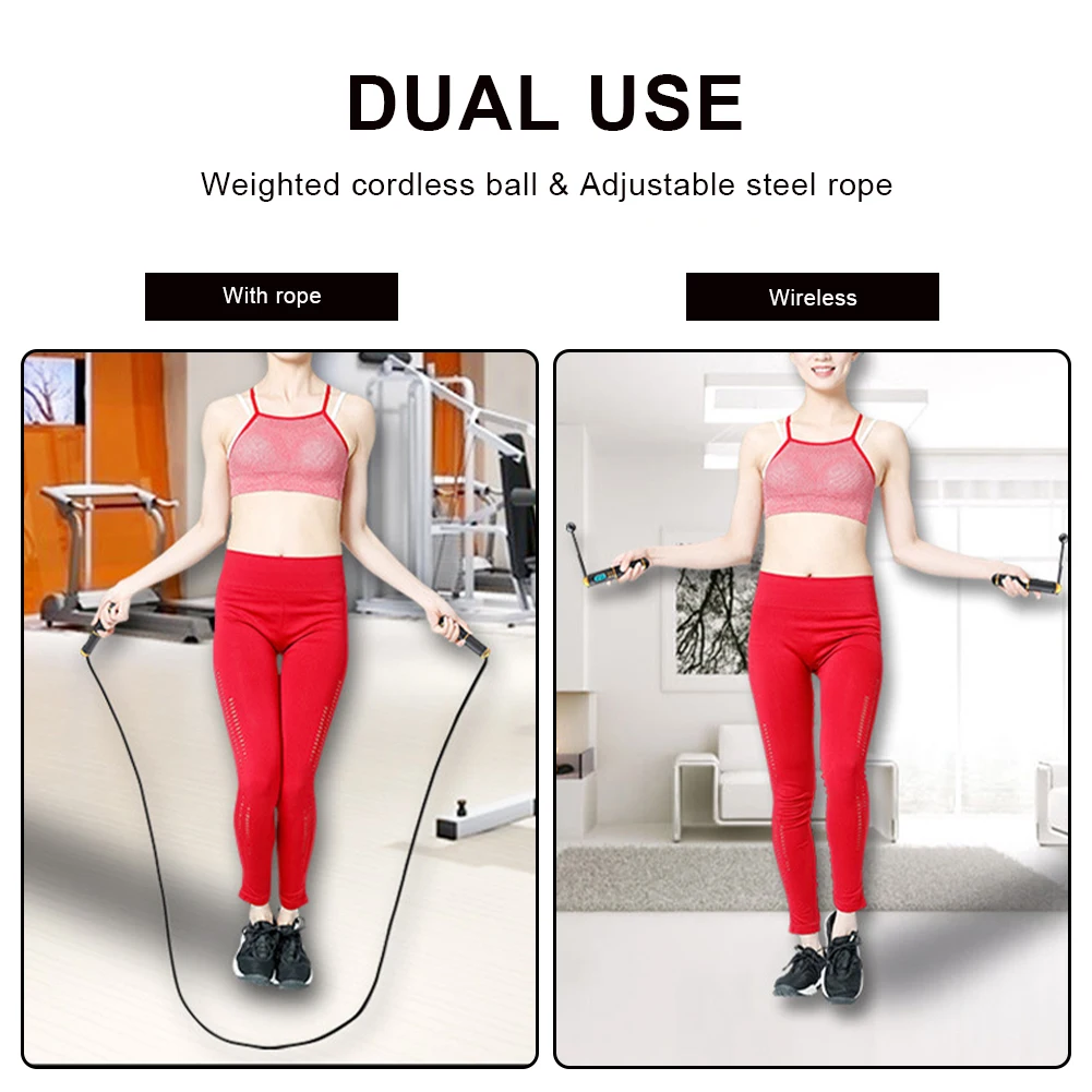 Cordless Jump Ropes Smart Electronic Digital wireless Skip Rope Calorie Consumption Fitness Body Building Exercise Jumping Rope
Cordless Jump Ropes Smart Electronic Digital wireless Skip Rope Calorie Consumption Fitness Body Building Exercise Jumping Rope