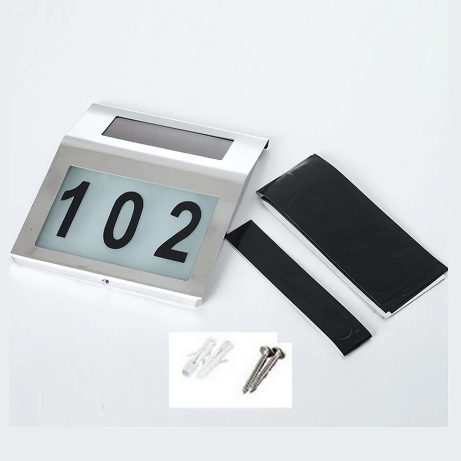 Solar Door Number Lights LED House Outdoor Indicator Sign Light Lamp Stainless Steel Waterproof Garden Home Wall
Solar Door Number Lights LED House Outdoor Indicator Sign Light Lamp Stainless Steel Waterproof Garden Home Wall