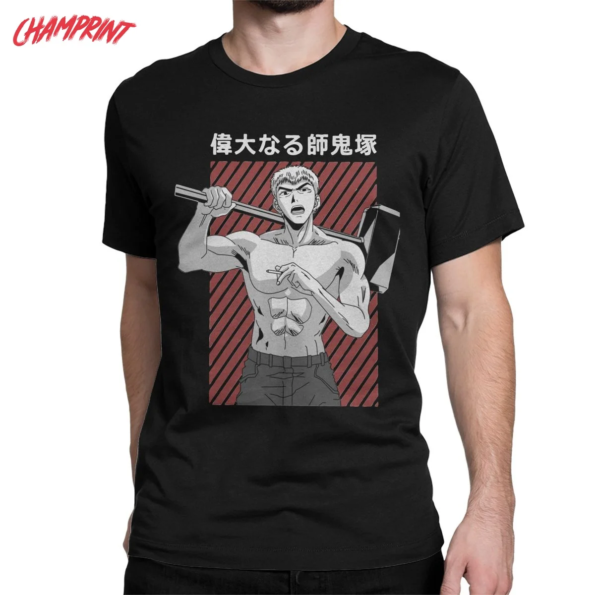 Fun Eikichi Great Teacher Onizuka GTO T-Shirt for Men Round Neck Cotton T Shirts Anime Short Sleeve Tees Adult Clothing 
Fun Eikichi Great Teacher Onizuka GTO T-Shirt for Men Round Neck Cotton T Shirts Anime Short Sleeve Tees Adult Clothing