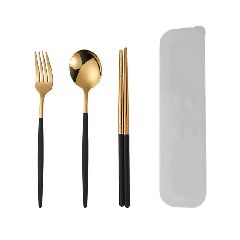 3pcs/Set Travel Utensils New Portable Reusable Spoon Fork Travel Picnic Chopsticks With Carrying Box Flatware Set For Students
3pcs/Set Travel Utensils New Portable Reusable Spoon Fork Travel Picnic Chopsticks With Carrying Box Flatware Set For Students