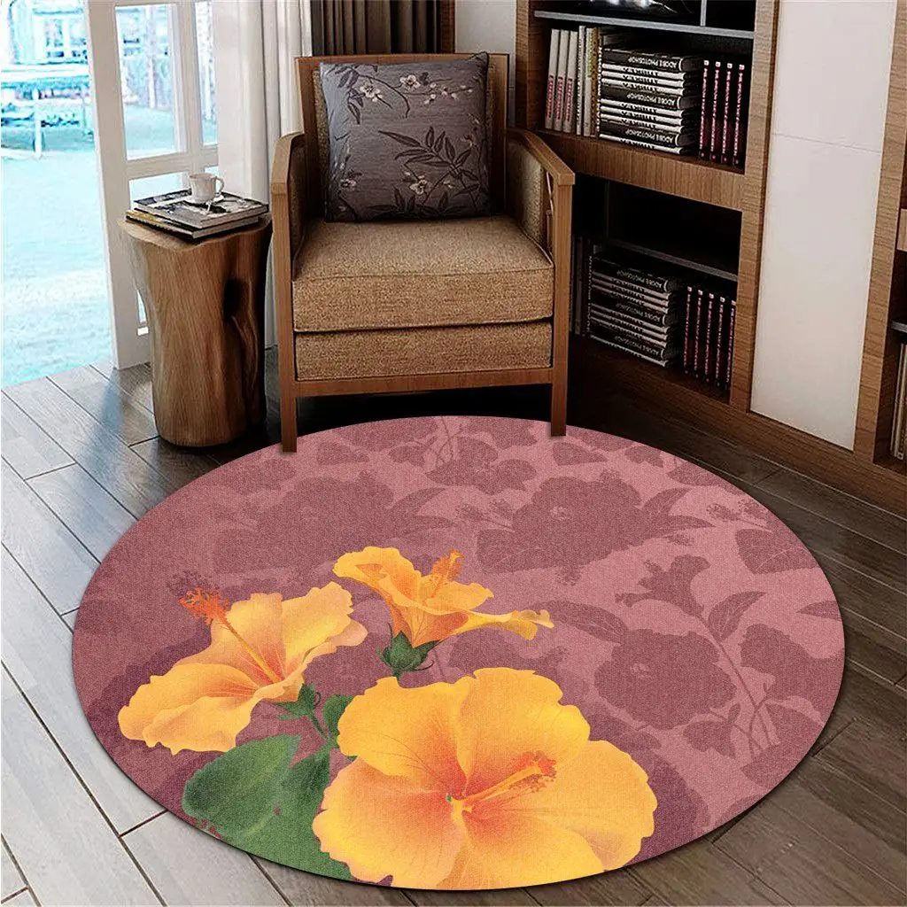 Hawail Hibiscus Pattern Round Carpet 3D Printed Rug Non-slip Mat Dining Room Living Room Soft Bedroom Carpet
Hawail Hibiscus Pattern Round Carpet 3D Printed Rug Non-slip Mat Dining Room Living Room Soft Bedroom Carpet