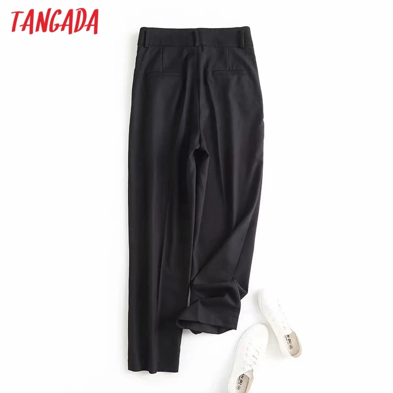 Tangada 2020 autumn winter women high quality suit pants trousers pockets buttons office lady pants pantalon 4C71
Tangada 2020 autumn winter women high quality suit pants trousers pockets buttons office lady pants pantalon 4C71