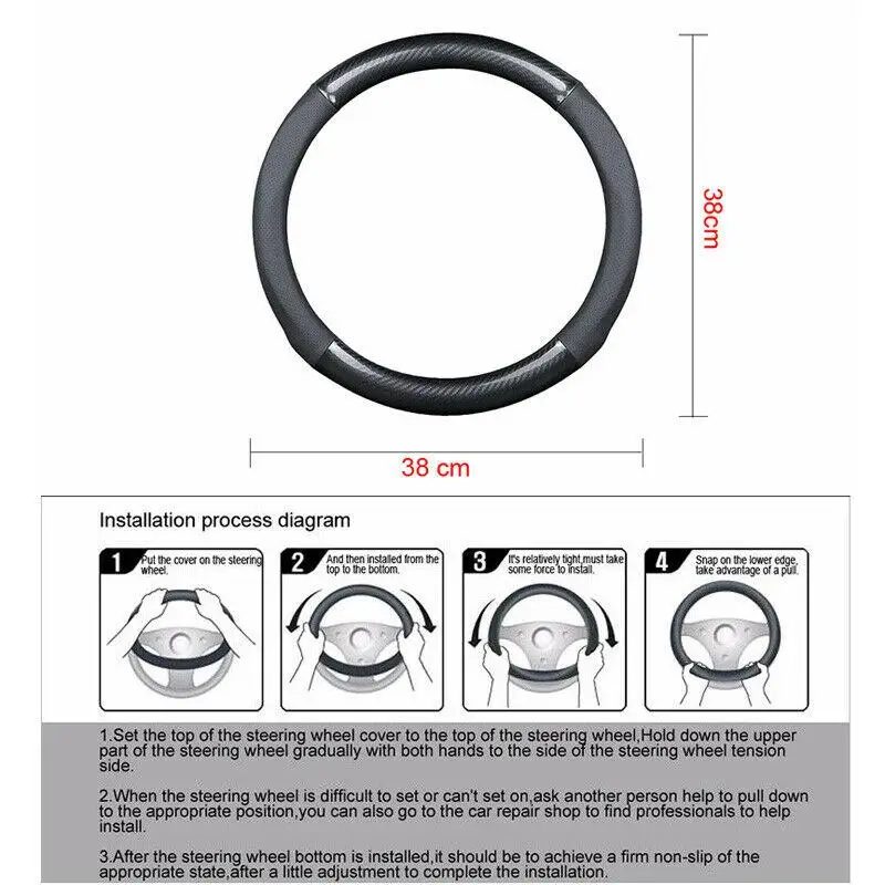 Breathable Black PVC air hole leather car steering wheel cover 15 inch for Ford series
Breathable Black PVC air hole leather car steering wheel cover 15 inch for Ford series