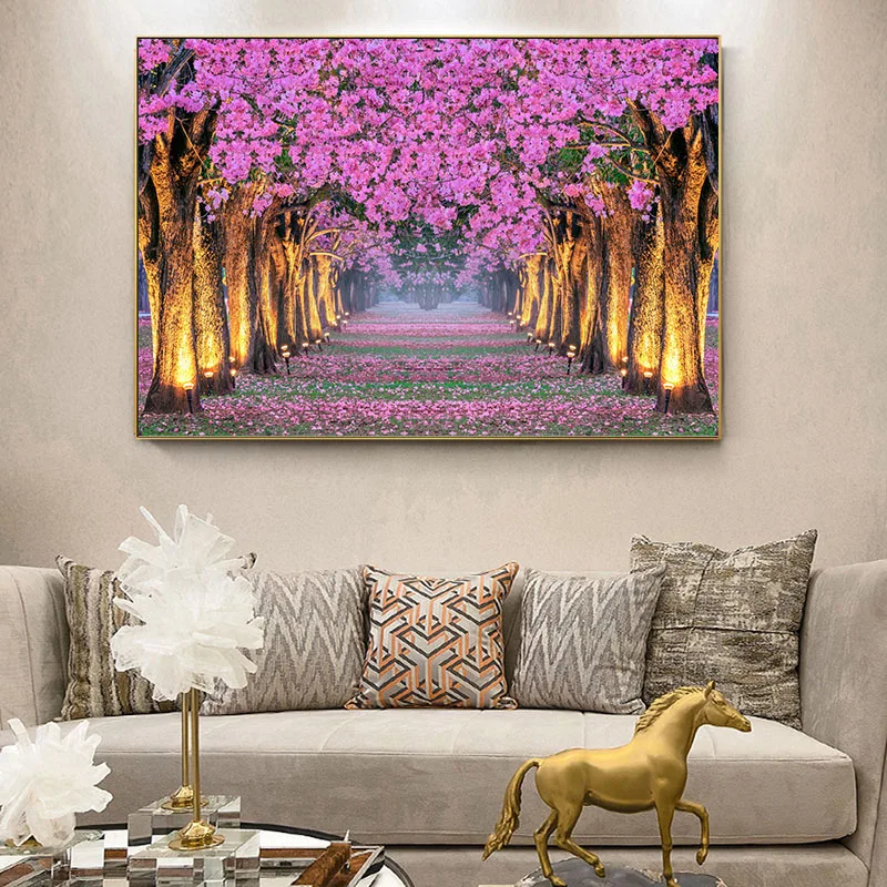 Modern Nature Landscape Poster Cherry Blossoms Street Lamp Pink Wall Art Picture Decorative Print For Living Room Home Decor
Modern Nature Landscape Poster Cherry Blossoms Street Lamp Pink Wall Art Picture Decorative Print For Living Room Home Decor