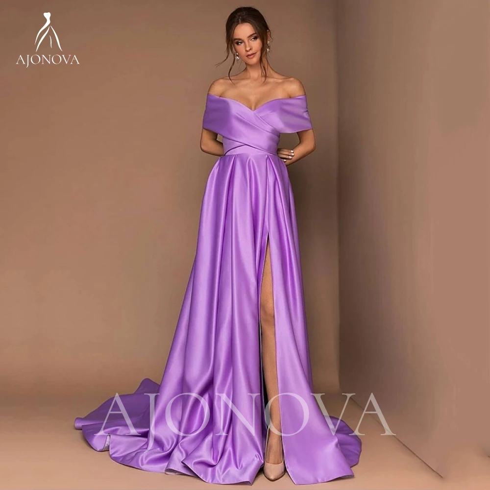 Purple Satin Special Occasion Dresses for Women Party Off the Shoulder Side Split Long Party Dress Women's Evening Dress 2021
Purple Satin Special Occasion Dresses for Women Party Off the Shoulder Side Split Long Party Dress Women's Evening Dress 2021