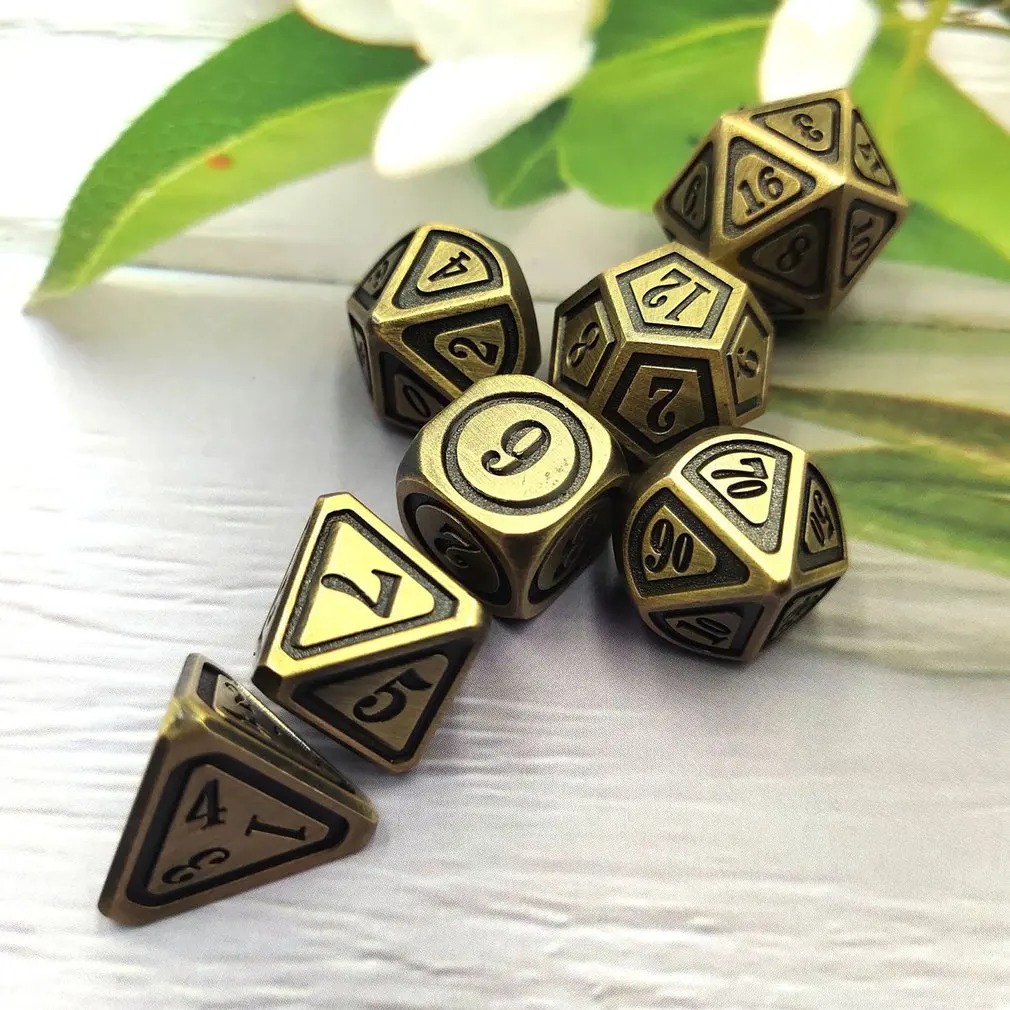 Antique Metal Alloy Dice Board Game Dice Zinc Alloy Multi-sided Dice Portable Practical Multifuntion Dice
Antique Metal Alloy Dice Board Game Dice Zinc Alloy Multi-sided Dice Portable Practical Multifuntion Dice