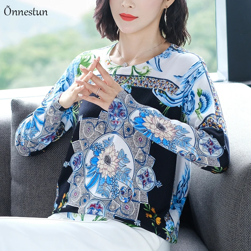 Print Sweater Women Casual Autumn Spring Fashion Women's Clothing Long Sleeve Pullover Pull Femme Women's Sweaters
Print Sweater Women Casual Autumn Spring Fashion Women's Clothing Long Sleeve Pullover Pull Femme Women's Sweaters