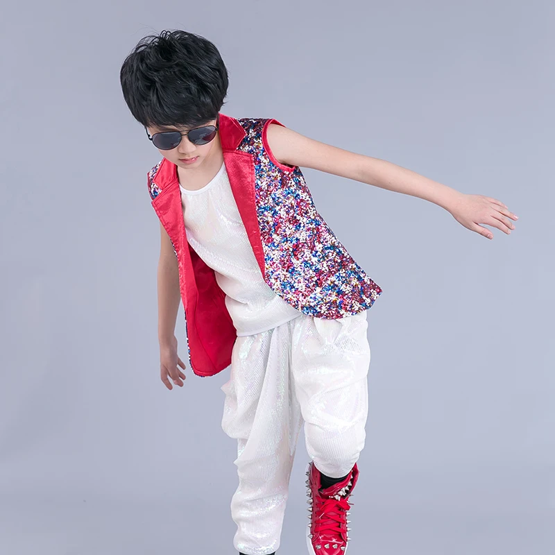 2021 NEW Jazz Child Dance Costumes Sequined Fringed Coat Boys Hip Hop Clothing Street Dancing Jacket Children Stage Show Wear
2021 NEW Jazz Child Dance Costumes Sequined Fringed Coat Boys Hip Hop Clothing Street Dancing Jacket Children Stage Show Wear