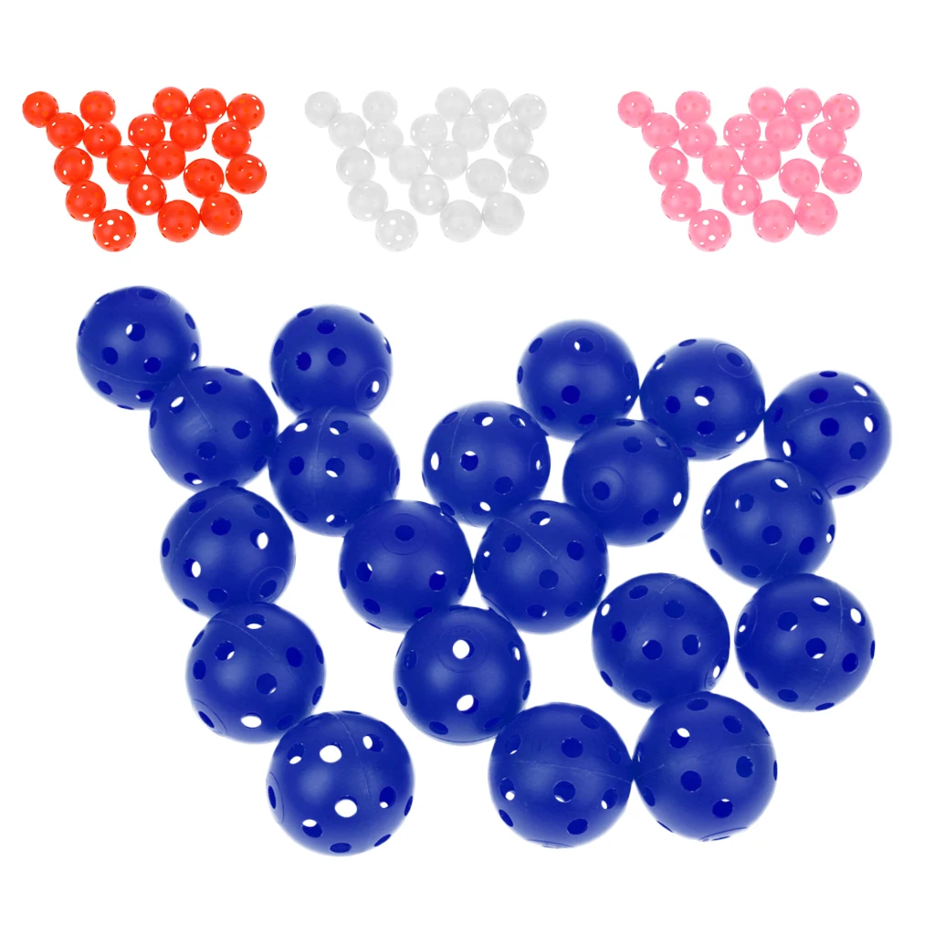 20 Pieces Plastic Training Golf Balls Portable Perforated Practice Tennis Ball
20 Pieces Plastic Training Golf Balls Portable Perforated Practice Tennis Ball