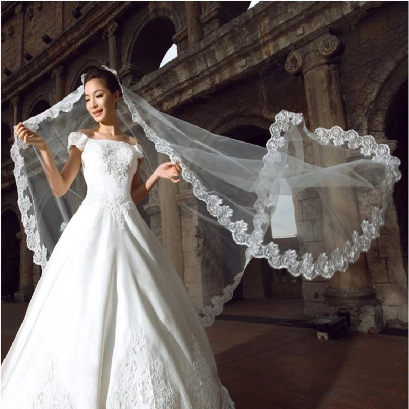 One Layer Lace Edge Wedding Veil Ivory Long Bridal Viel Wedding & Events Bridal Hair Accessories
One Layer Lace Edge Wedding Veil Ivory Long Bridal Viel Wedding & Events Bridal Hair Accessories