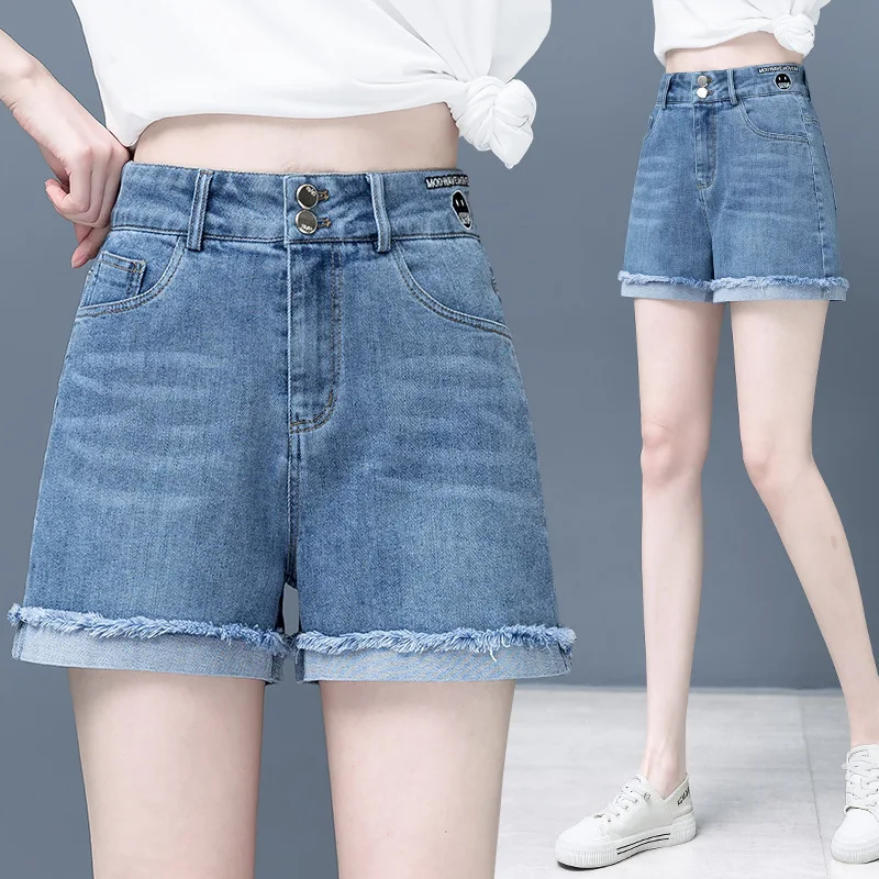Summer 2021 New Women's Raw Edge Embroidered Denim Shorts High Waist Casual All-match Shorts
Summer 2021 New Women's Raw Edge Embroidered Denim Shorts High Waist Casual All-match Shorts