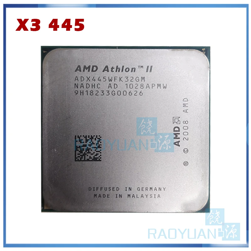 AMD Athlon II X3 445 3.1 GHz Triple-Core CPU Processor X3-445 ADX445WFK32GM Socket AM3 938pin
AMD Athlon II X3 445 3.1 GHz Triple-Core CPU Processor X3-445 ADX445WFK32GM Socket AM3 938pin
