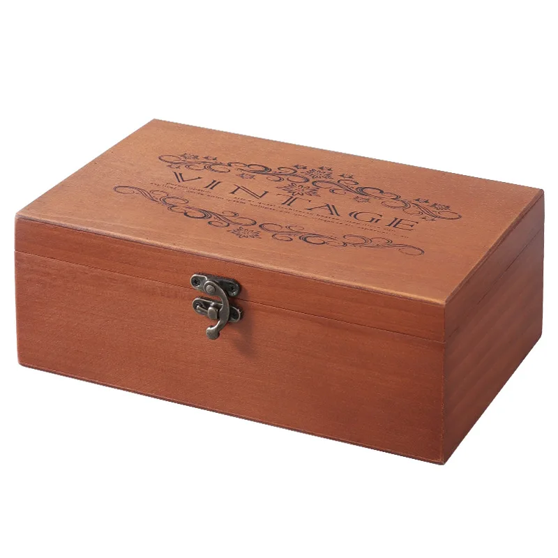 Creative Zakka retro wooden storage box office desk jewelry cosmetic finishing box lock flap wooden box storage box organizer
Creative Zakka retro wooden storage box office desk jewelry cosmetic finishing box lock flap wooden box storage box organizer