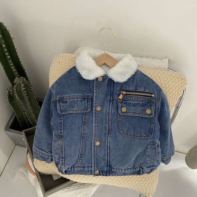 Winter Jackets For Boys New Arrival Kids Korean Solid Plus Velvet Thicken Denim Jacket Toddler Baby Warm Coats Children Outwear
Winter Jackets For Boys New Arrival Kids Korean Solid Plus Velvet Thicken Denim Jacket Toddler Baby Warm Coats Children Outwear