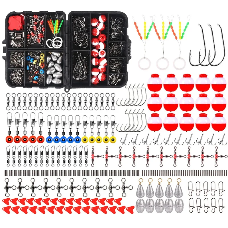 273PCS Fishing Accessories Kit,Fishing Tackle Including Jig Hooks Sinker Slides,Bobbers,Freshwater Saltwater Fishing Set
273PCS Fishing Accessories Kit,Fishing Tackle Including Jig Hooks Sinker Slides,Bobbers,Freshwater Saltwater Fishing Set