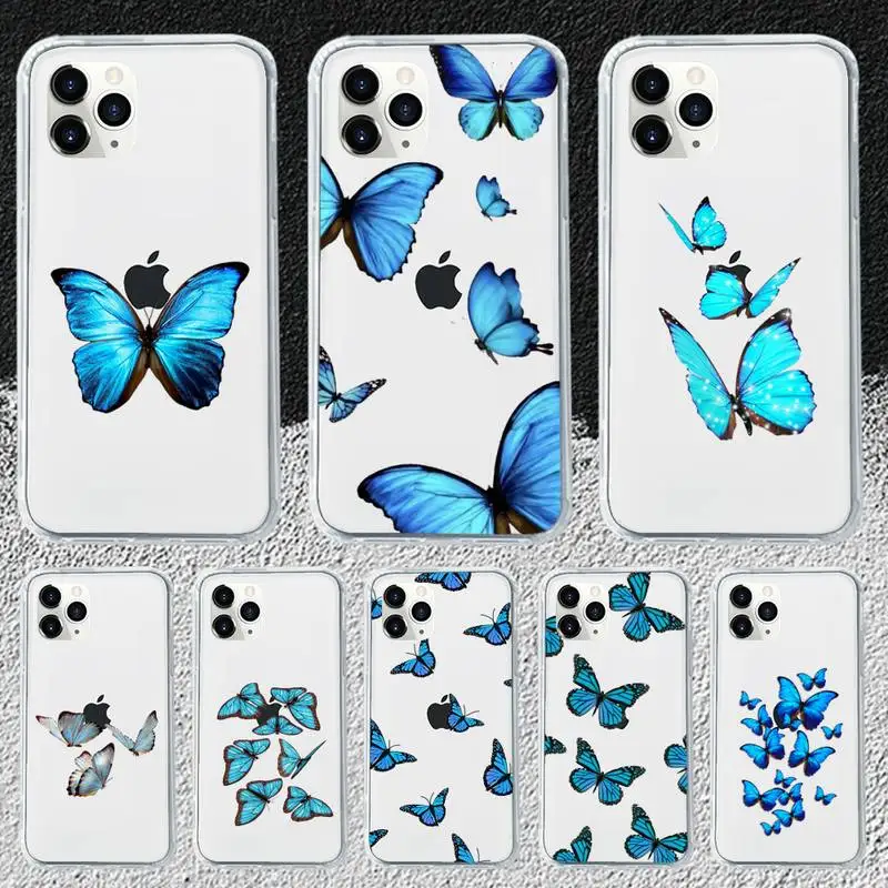 Blue Butterfly Phone Case Transparent for iPhone 11 12 mini pro XS MAX 6 6S 8 7 Plus X 5S SE 2020 XR
Blue Butterfly Phone Case Transparent for iPhone 11 12 mini pro XS MAX 6 6S 8 7 Plus X 5S SE 2020 XR