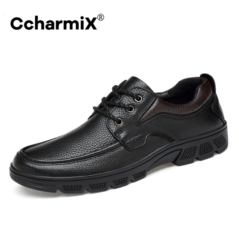 CcharmiX класса люкс из натуральной кожи мужская обувь в деловом стиле размера плюс 48