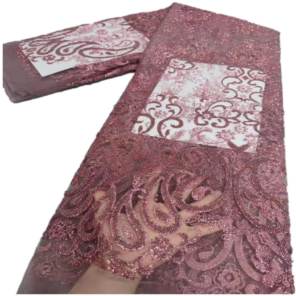 2021 High Quality French Beaded African Lace Fabric Sequins Embroidered Nigerian Lace Fabrics For Women Dress ZX-175
2021 High Quality French Beaded African Lace Fabric Sequins Embroidered Nigerian Lace Fabrics For Women Dress ZX-175
