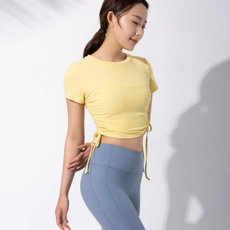 2021 Summer New Round Neck Yoga Jacket Women Sports Short-sleeved Breathable T-shirt Quick-dry Workout Soft Tight Short Clothes
2021 Summer New Round Neck Yoga Jacket Women Sports Short-sleeved Breathable T-shirt Quick-dry Workout Soft Tight Short Clothes