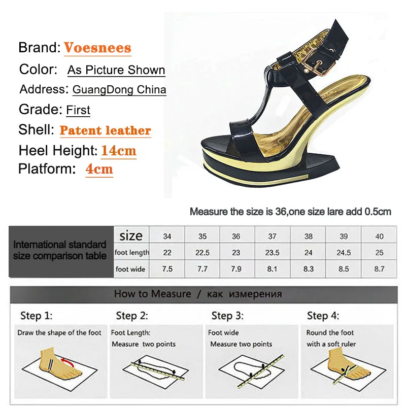 Voesnees Women Sandals 2021 Summer New Golden Stage Show Wedges Shoes 14CM Strange Style No Heel Design Party High-Heel Shoes
Voesnees Women Sandals 2021 Summer New Golden Stage Show Wedges Shoes 14CM Strange Style No Heel Design Party High-Heel Shoes