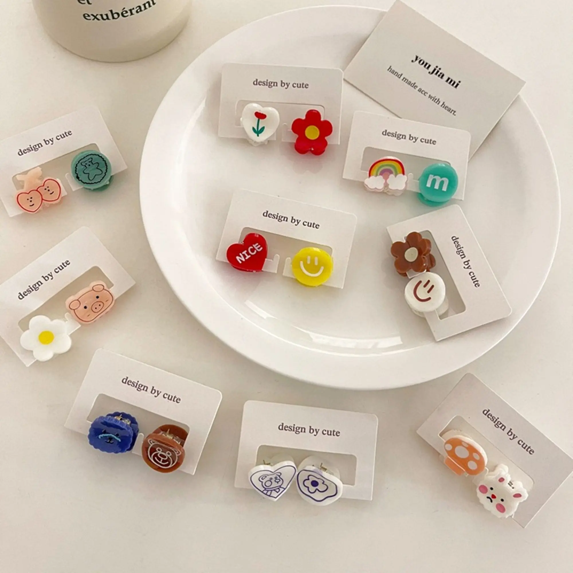 2set/lot 2cm cute mini hair catch bear cherry hair claw girl heart bangs clip broken hair clip DIY hair accessories
2set/lot 2cm cute mini hair catch bear cherry hair claw girl heart bangs clip broken hair clip DIY hair accessories