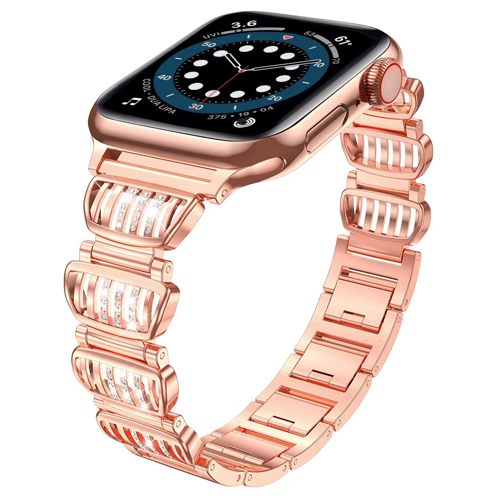 Women Bands for Apple Watch 6 Se Band 40mm 44mm Series 5 4 Strap for Iwatch 3 38mm 42mm Diamond Stainless Steel Link Bracelet
Women Bands for Apple Watch 6 Se Band 40mm 44mm Series 5 4 Strap for Iwatch 3 38mm 42mm Diamond Stainless Steel Link Bracelet