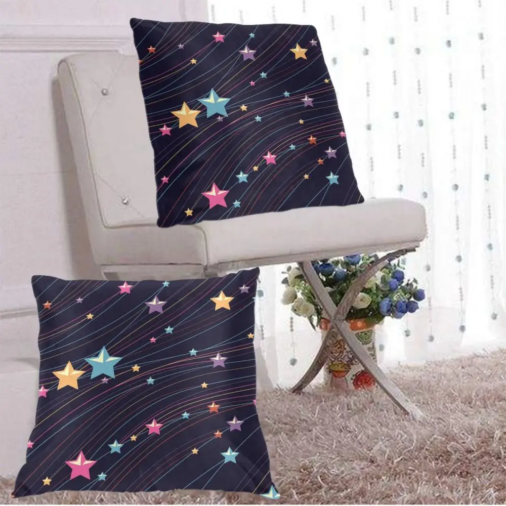 Decorative Pillowcase Colorful Stars And Lines In The Night Sky Throw Pillow Case Square Polyester Pillow Cover for Home Office
Decorative Pillowcase Colorful Stars And Lines In The Night Sky Throw Pillow Case Square Polyester Pillow Cover for Home Office