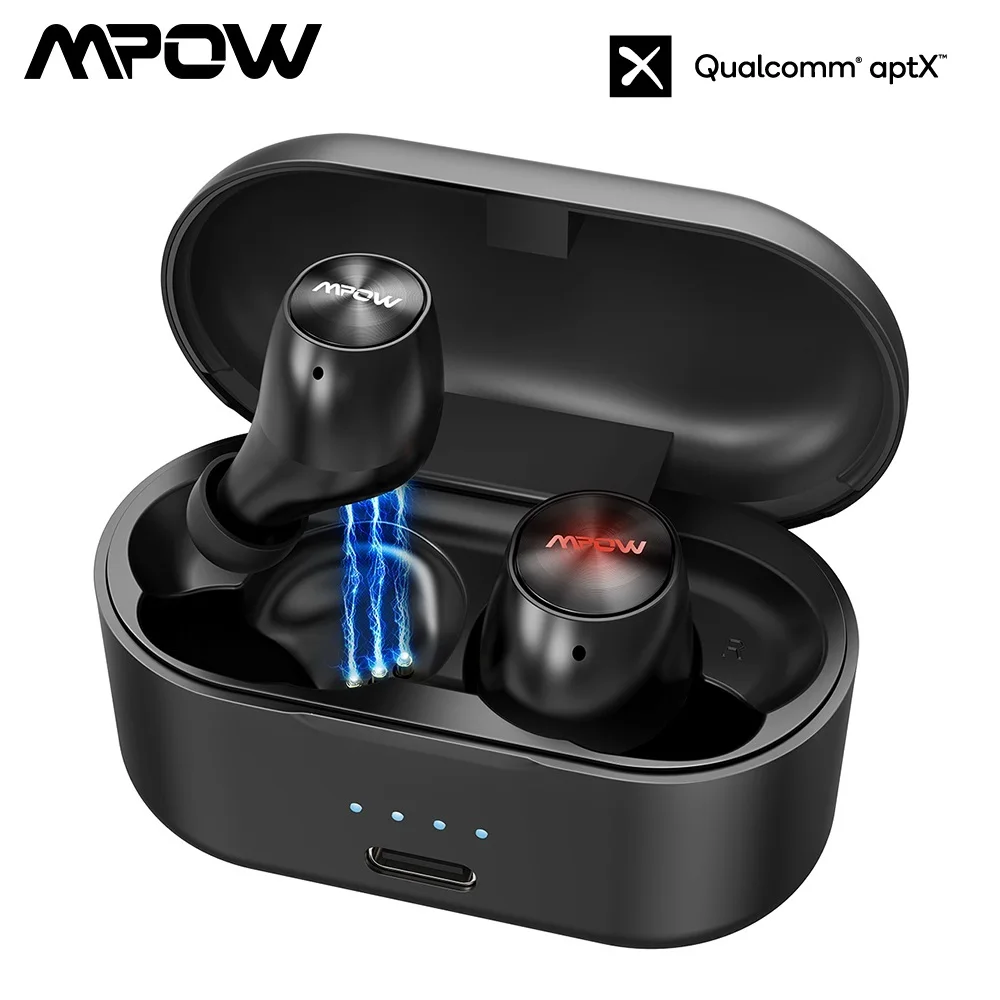 Беспроводные наушники MPOW M8 TWS Plus Bluetooth 5 0 с 24-часовым временем воспроизведения Aptx