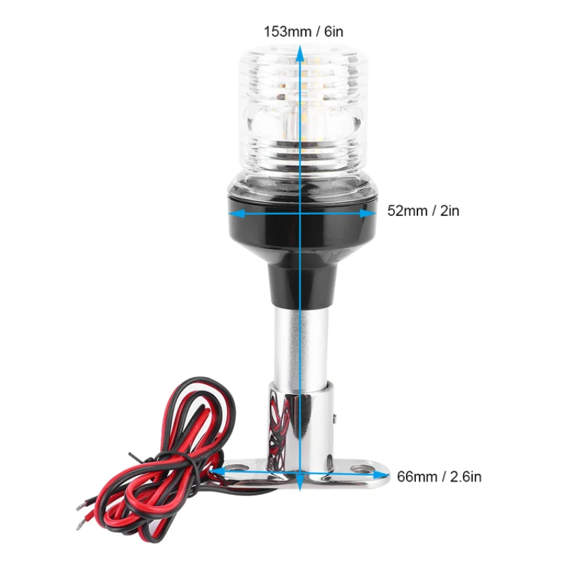 Fold Down LED Boat Sailing Light for Yacht Marine Stern Anchor Light 12~24 V Sailing Signal Light 4000~4500K Pure White
Fold Down LED Boat Sailing Light for Yacht Marine Stern Anchor Light 12~24 V Sailing Signal Light 4000~4500K Pure White