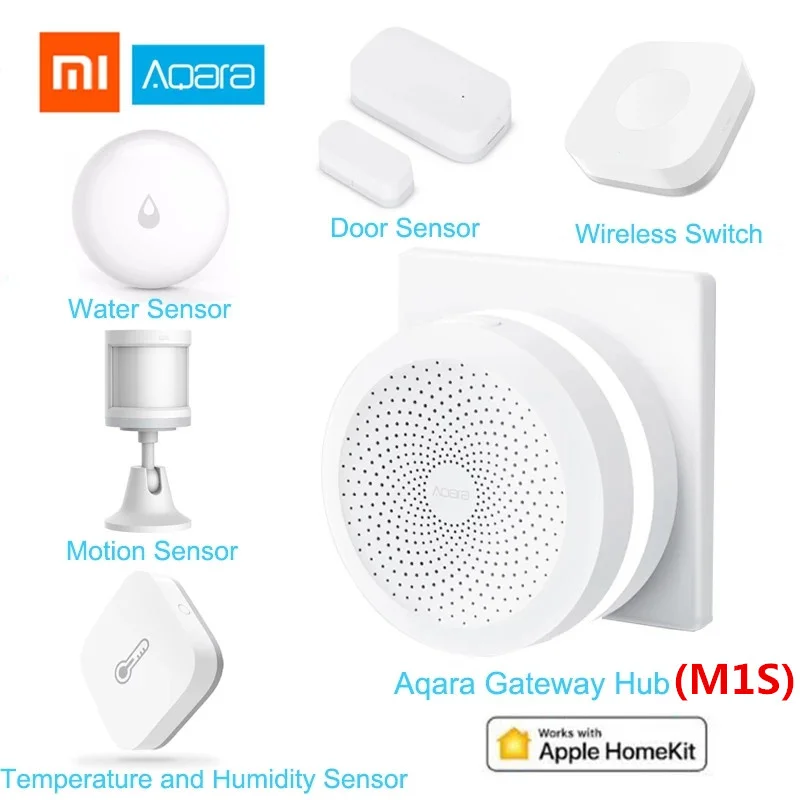 Набор для умного дома Xiaomi Aqara, шлюз M1S, концентратор, дверной датчик, датчик человеческого тела, беспроводной переключатель, датчик температу...
Набор для умного дома Xiaomi Aqara, шлюз M1S, концентратор, дверной датчик, датчик человеческого тела, беспроводной переключатель, датчик температу...
