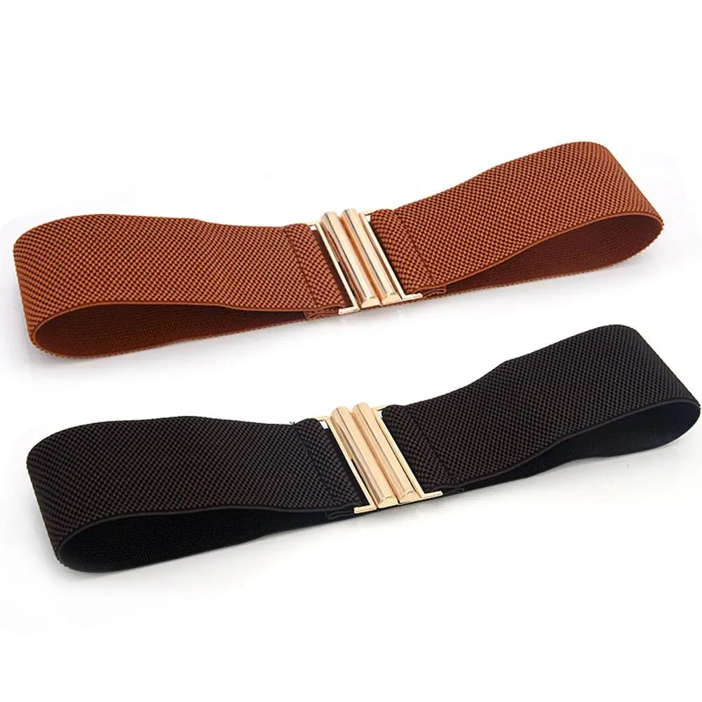 Lady Belt Solid Color Buckle Wide Faux Leather Elastic Waistband Belt Jeans Pants Women Female Belts
Lady Belt Solid Color Buckle Wide Faux Leather Elastic Waistband Belt Jeans Pants Women Female Belts