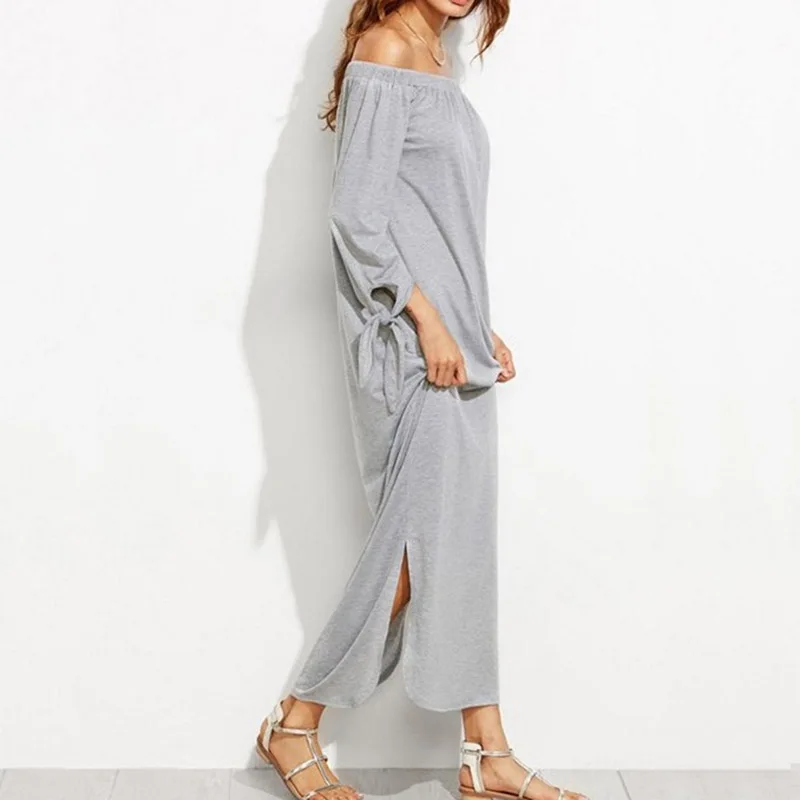 Women Casual Long Dress Spring Autumn Sexy Split Ankle Length Long Dresses Off The Shoulder Long Sleeve Dress Vestidos
Women Casual Long Dress Spring Autumn Sexy Split Ankle Length Long Dresses Off The Shoulder Long Sleeve Dress Vestidos