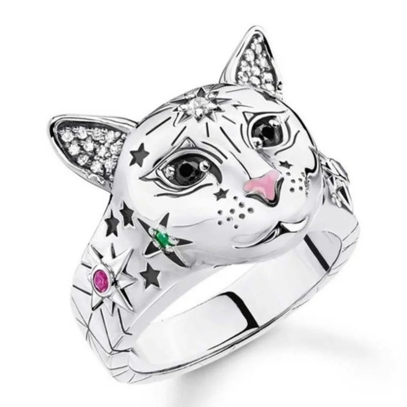 Cute Fortune Cat Shape Women Opening Rings Silver Color Dance Party Finger Ring Delicate Girl Gift New Fashion Party Jewelry
Cute Fortune Cat Shape Women Opening Rings Silver Color Dance Party Finger Ring Delicate Girl Gift New Fashion Party Jewelry