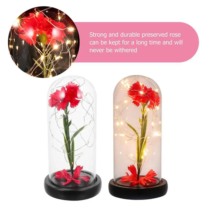 1pc Glass Shade Carnation Flower Lamp Glass Flower Light (without Battery)
1pc Glass Shade Carnation Flower Lamp Glass Flower Light (without Battery)