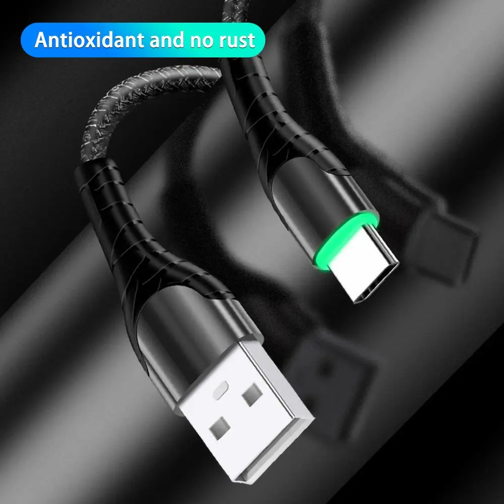 Светодиодный кабель 3 А usb type-C для быстрой зарядки мобильных телефонов шнур IOS X XR |
