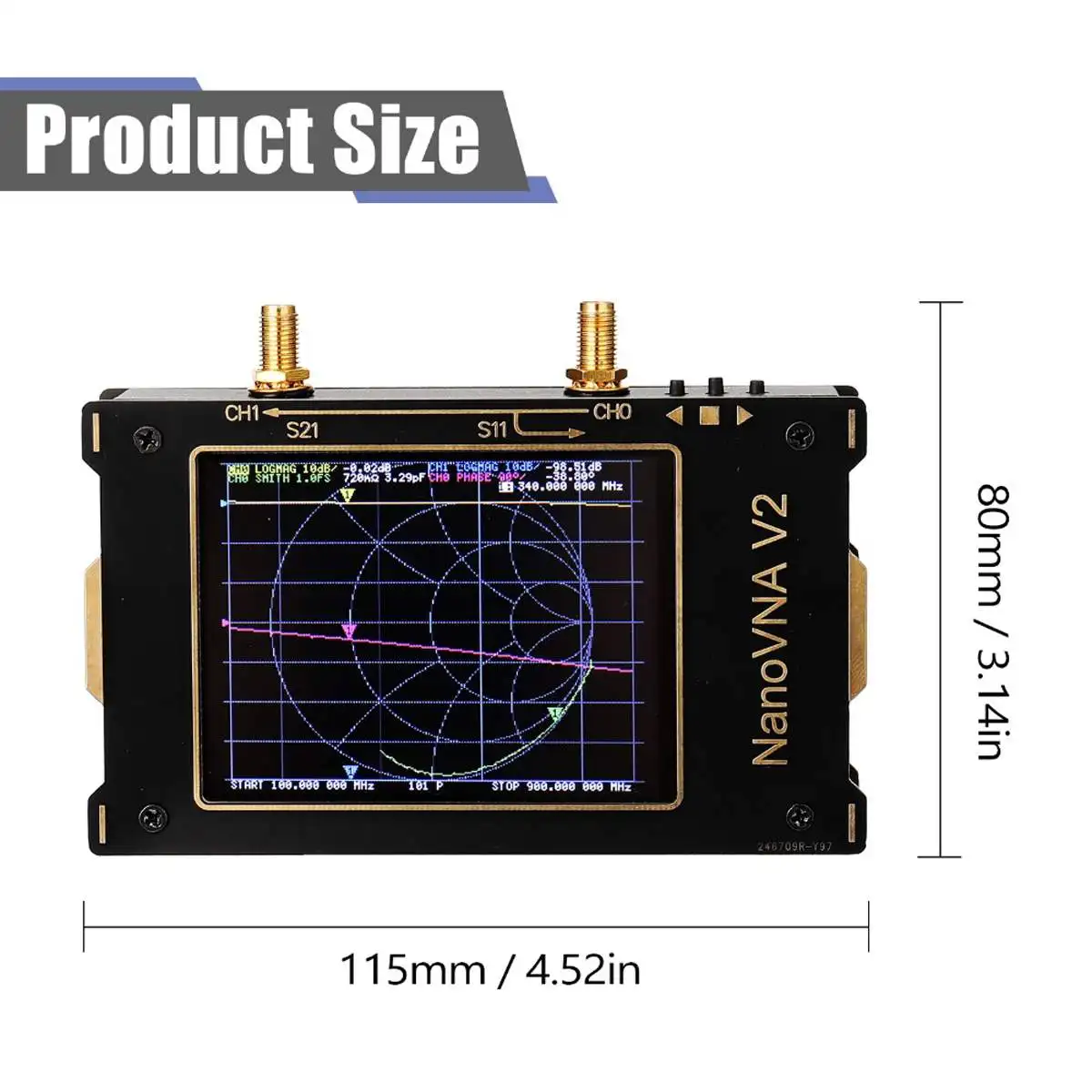 ZEAST Metal Casing 3.2 inch Large Screen 3GHz Vector Network Analyzer Built-in Battery+USB Debug The Duplexer 50kHz-3GHz
ZEAST Metal Casing 3.2 inch Large Screen 3GHz Vector Network Analyzer Built-in Battery+USB Debug The Duplexer 50kHz-3GHz