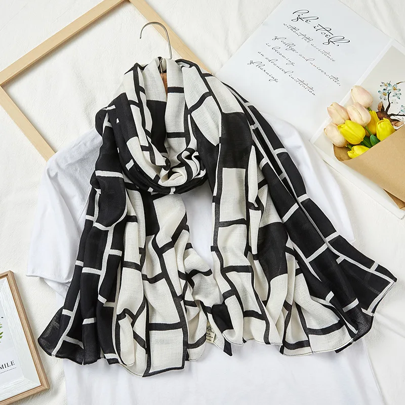 Cotton and Linen Scarf Women Dongdaemun Korea Retro Elegant Plaid Silk Scarf Long Scarf Shawl
Cotton and Linen Scarf Women Dongdaemun Korea Retro Elegant Plaid Silk Scarf Long Scarf Shawl