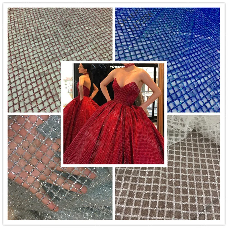 Crystal White Silver Royal Blue Embroidery Glitter Tulle Lace Fabrics Latest Nigerian French Sequins Lace Fabrics for Party
Crystal White Silver Royal Blue Embroidery Glitter Tulle Lace Fabrics Latest Nigerian French Sequins Lace Fabrics for Party