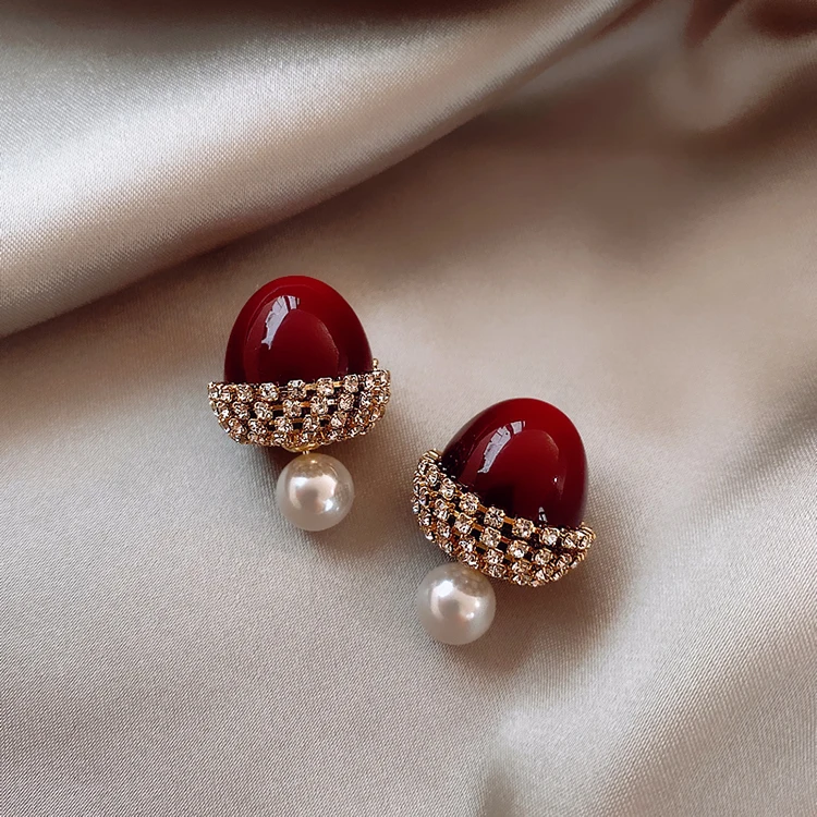2021 New Sweet Romantic Red Cherry Cheriko Stud Earrings Fashion Korean Jewelry For Woman New Year Party Girl's Unusual Earrings
2021 New Sweet Romantic Red Cherry Cheriko Stud Earrings Fashion Korean Jewelry For Woman New Year Party Girl's Unusual Earrings