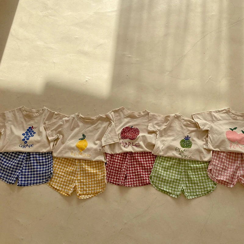 MILANCEL 2021 Summer New Kids Suit Cute Fruit Print Tees and Plais Shorts for Boys and Girls Korean Casual Children 2Pcs Sets
MILANCEL 2021 Summer New Kids Suit Cute Fruit Print Tees and Plais Shorts for Boys and Girls Korean Casual Children 2Pcs Sets